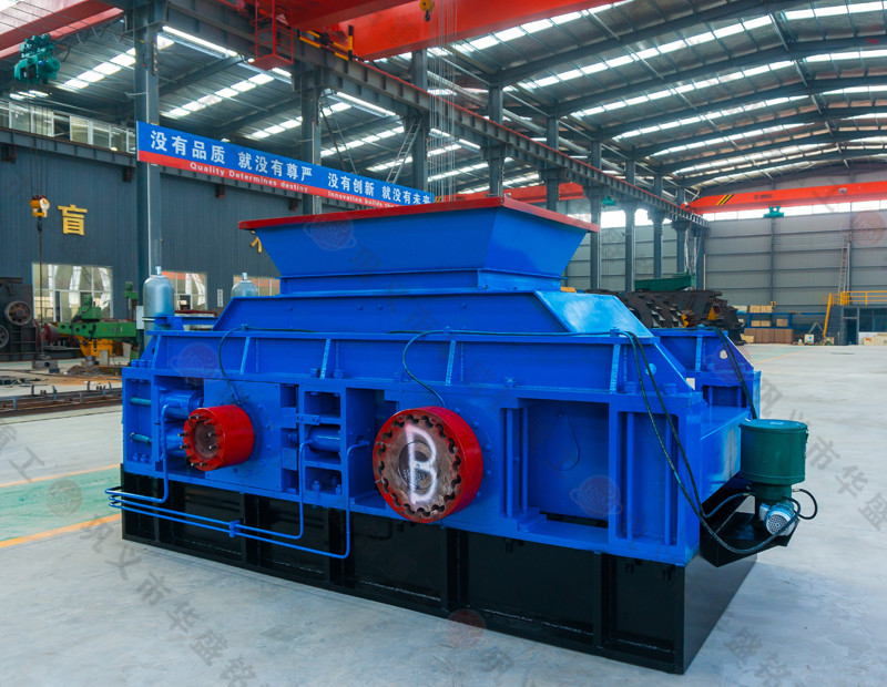 葉巖石破碎機，雙齒輥破碎機華盛銘重工試機